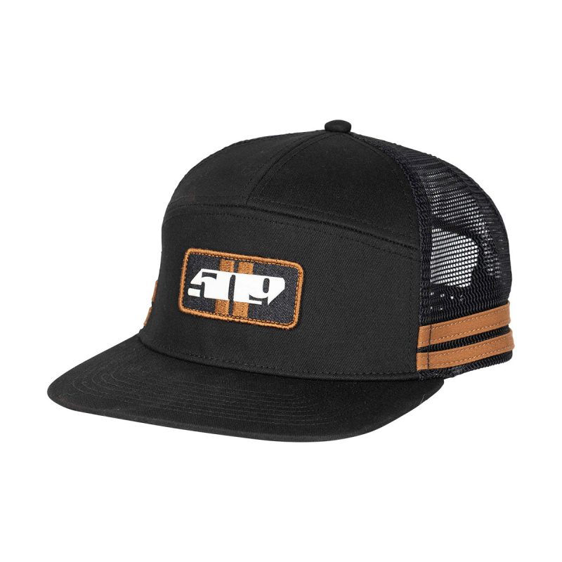 1 down 5 up flat billed hat Black.01