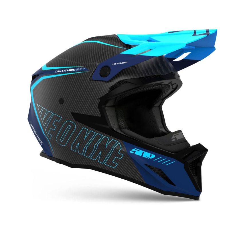 altitude 2 0 carbon fiber 3k hiflow helmet CyanNavy.02