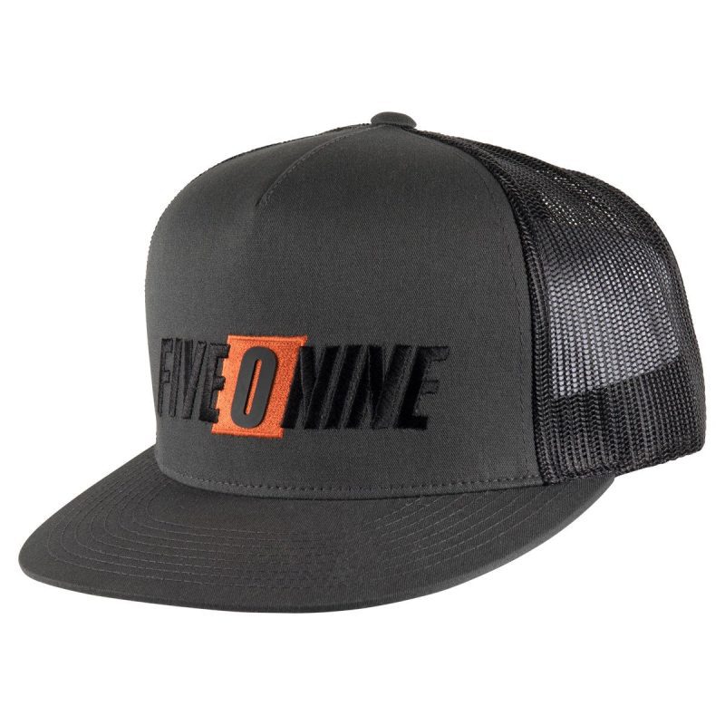 five o nine flat billed trucker hat Gray.01