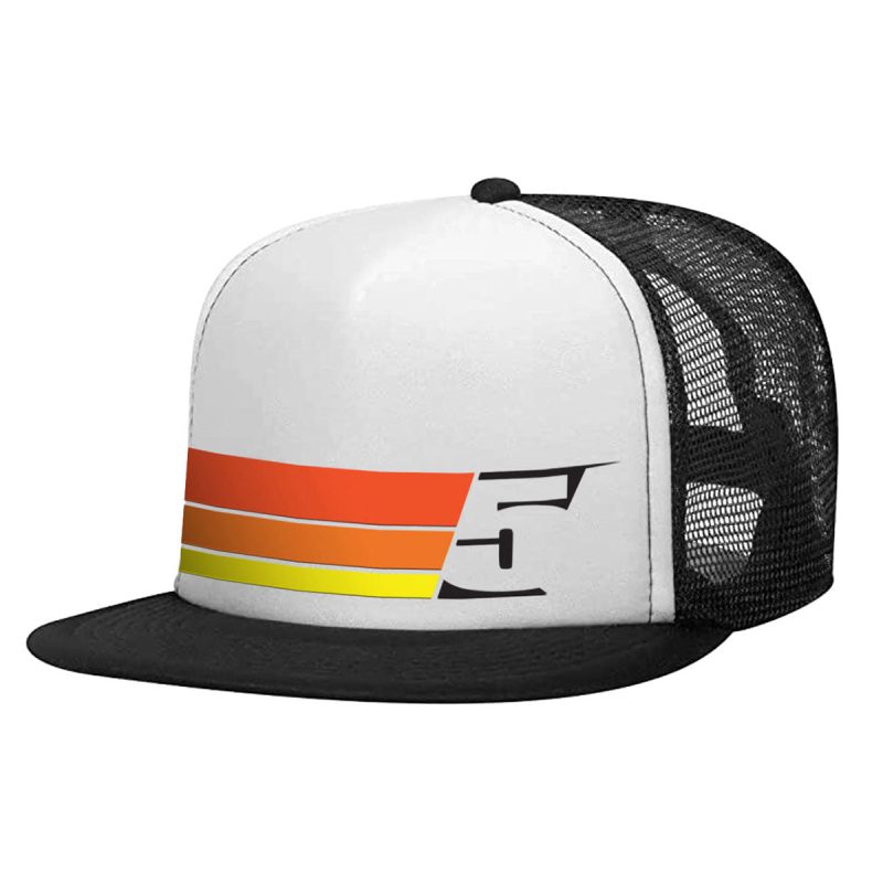 five o nine flat billed trucker hat Infrared.01