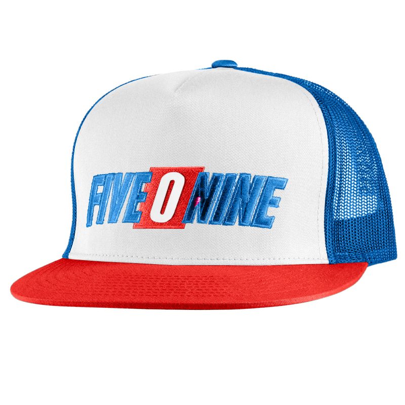 five o nine flat billed trucker hat Patriot.01