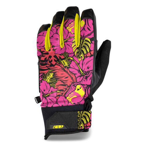 freeride gloves PinkVisFloral.01