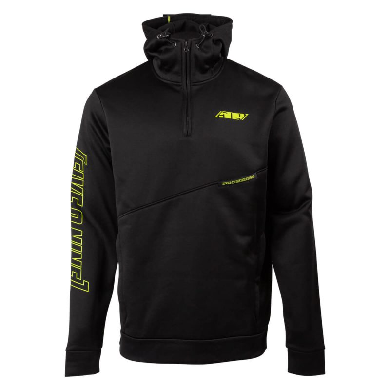 pro series sector quarter zip hoodie Black.01