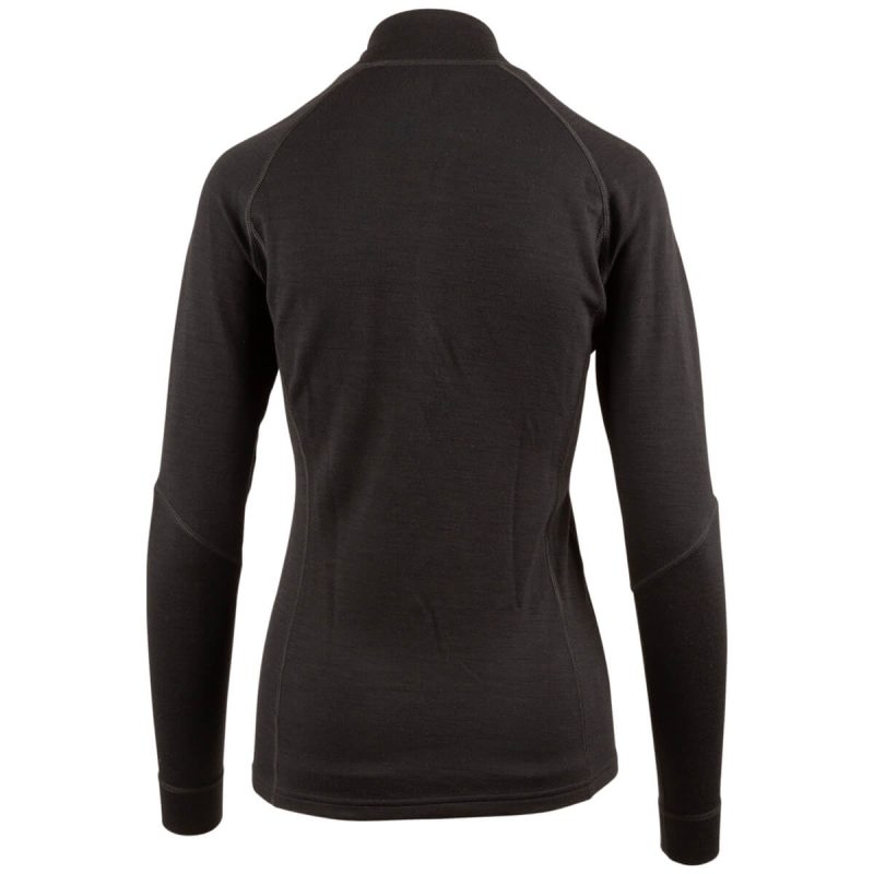 womens fzn merino quarter zip Black.02