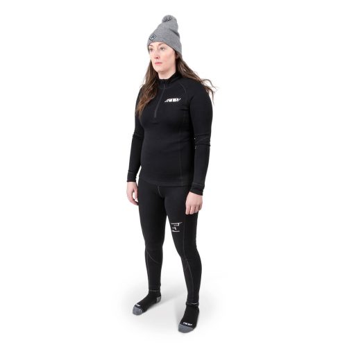 womens fzn merino quarter zip Black.03