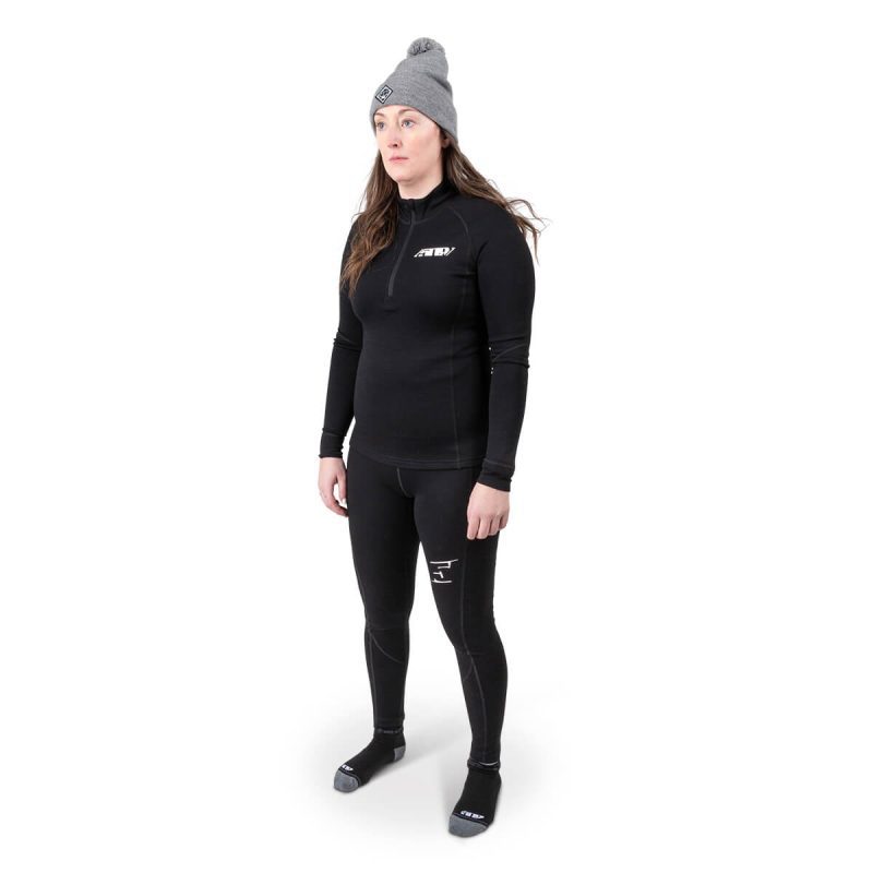 womens fzn merino quarter zip Black.03