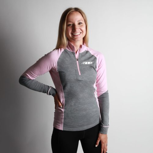 womens fzn merino quarter zip DustyRoseGray.04