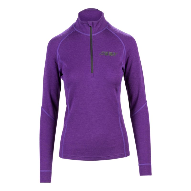 womens fzn merino quarter zip Purple.01