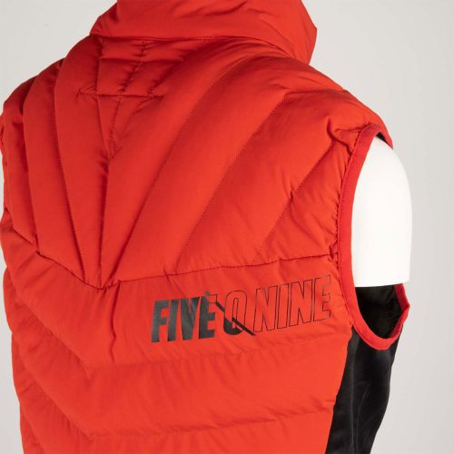 womens syn down hybrid vest ApexRed.05