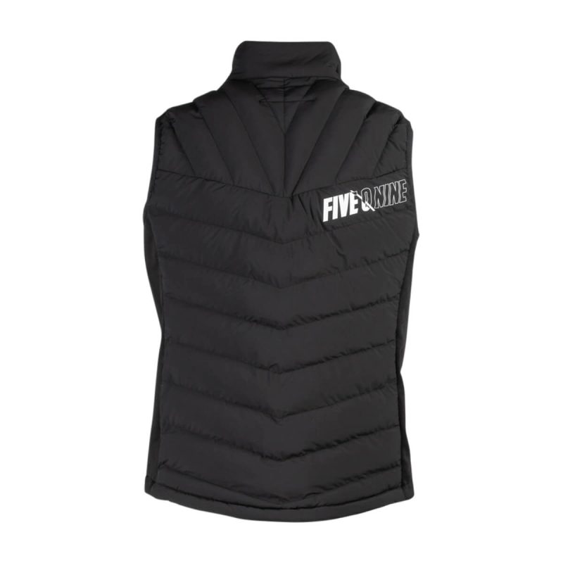 womens syn down hybrid vest Black.02