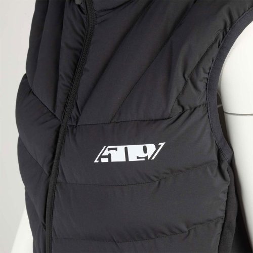 womens syn down hybrid vest Black.04